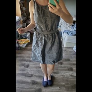 Gap Open Back Chambray Sleeveless Dress